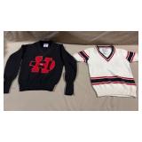 2pc Vtg Cheerleader Sweater Lot