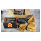 Vtg Baseball Collectibles w/ Pro Model Gloves