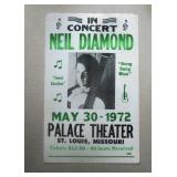 1972 Neil Diamond Concert Poster