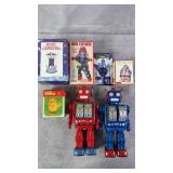 7pc Tin Toys w/ Robots