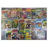 25pc Bronze Age Marvel & DC Comic Books w/ #1s