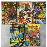 5pc Fantastic Four #63-110 Marvel Comic Books