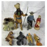 Antique-Vtg Cast Iron Toys w/ Smoking Center