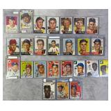 25pc 1952-1954 Topps Baseball Cards w/ HOF & Stars