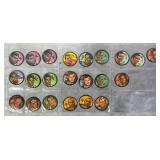 22pc 1971 Mattel Football & Basketball Discs