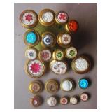 Antique Sulfide Glass Top Curtain Tie Backs