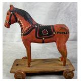 Antique Folk Art Horse Pull Toy
