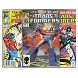 Transformers #1-3 1984 Key Marvel Comic Books