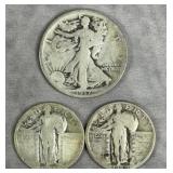 1917-29 Silver Liberty Half Dollar & Quarters