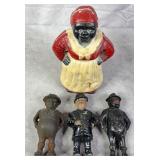 Antique-Vtg Cast Iron Black Americana Coin Banks+