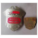 Vintage Motor Freight & Chauffeur Badges