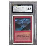 CGC 8.5 1993 MTG Unlimited Lightning Bolt Card