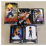 5pc NIP Dragonball Z Vinyl Statues