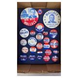 1968 George Wallace For President Political Pins
