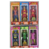 6pc NIP Mego Super-Hero Action Figures