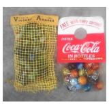 Vintage Vitro Agate & Coca-Cola Marbles