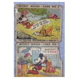 1935 Philadelphia Gum Mickey Mouse #3 & #4 Cards