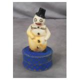 Antique Snowman Candy Container