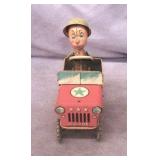 G.I. Joe and his Jouncing Jeep Tin Toy