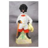 Antique Black Americana Porcelain Flask