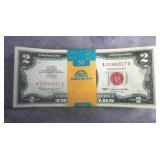 1963/1963 A Red Seal $2 Bills