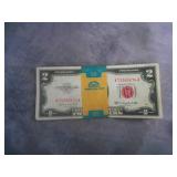 1953/1953A/1953B/1953C Red Seal $2 Bills