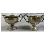 Sterling Silver Weighted Reinforced Cream & Sugar