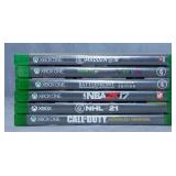 6pc XBox One Games W/Sealed Madden 19