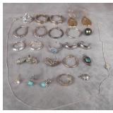 Assorted 925 Silver Ladies Jewelry