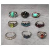 Assorted 925 Silver Ladies Rings