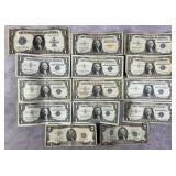 1923-1976 $1 & $2 Notes w/ Silver Dollar Note