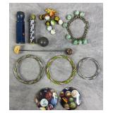 Vintage Marble & Blown Glass Jewelry+