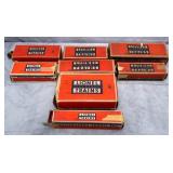 7pc Vtg Lionel Train Cars In Box W/Milk Car