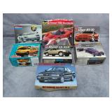 7pc Assorted Modern Sports Car Model Kits +