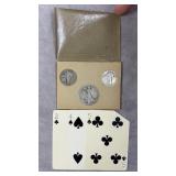 U.S. Playing Card Co. Silver Coins & Card Pack
