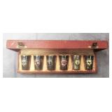 Vintage German Silverplate Shot Glass Set