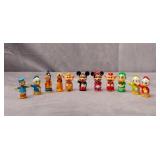 11pc Vtg Disney Character Pencil Toppers