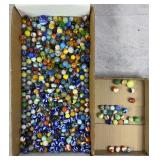 Assorted Vintage Marbles w/ Uranium Glass & More
