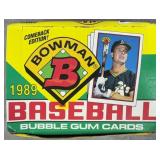 1989 Bowman Baseball Wax Box