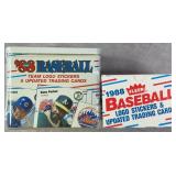 1988 Fleer Baseball Update Sets w/ Sealed Tin