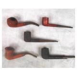 Vintage English Textured Briar Wood Pipes