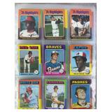 519pc 1975 Topps Baseball Card Partial Set
