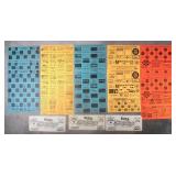 1966 E-Z Stick Gummed Label Paper Sticker Sheets