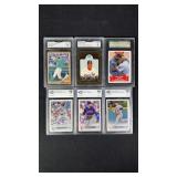 6pc Graded Baseball Cards w/ Rookies & Stars