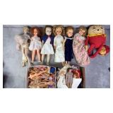 Assorted Vintage Dolls+ w/ Barbie Parts