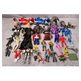 Lg Lot Assrtd Action Figures W/Power Rangers