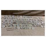 77pc Vtg Glass Salt Cellars