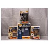 4pc Dr. Who Funko Pops W/Exclusive