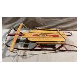 Vtg Flexible Flyer Metal & Wood Sled Sleigh