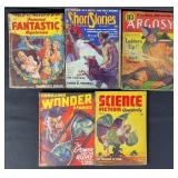 5pc 1930s-50s Pulps w/ Sci-Fi